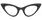 cat-eye shaped glasses